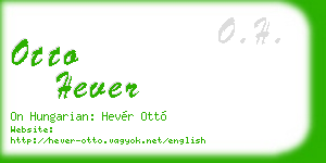 otto hever business card