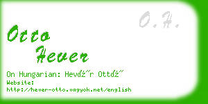 otto hever business card